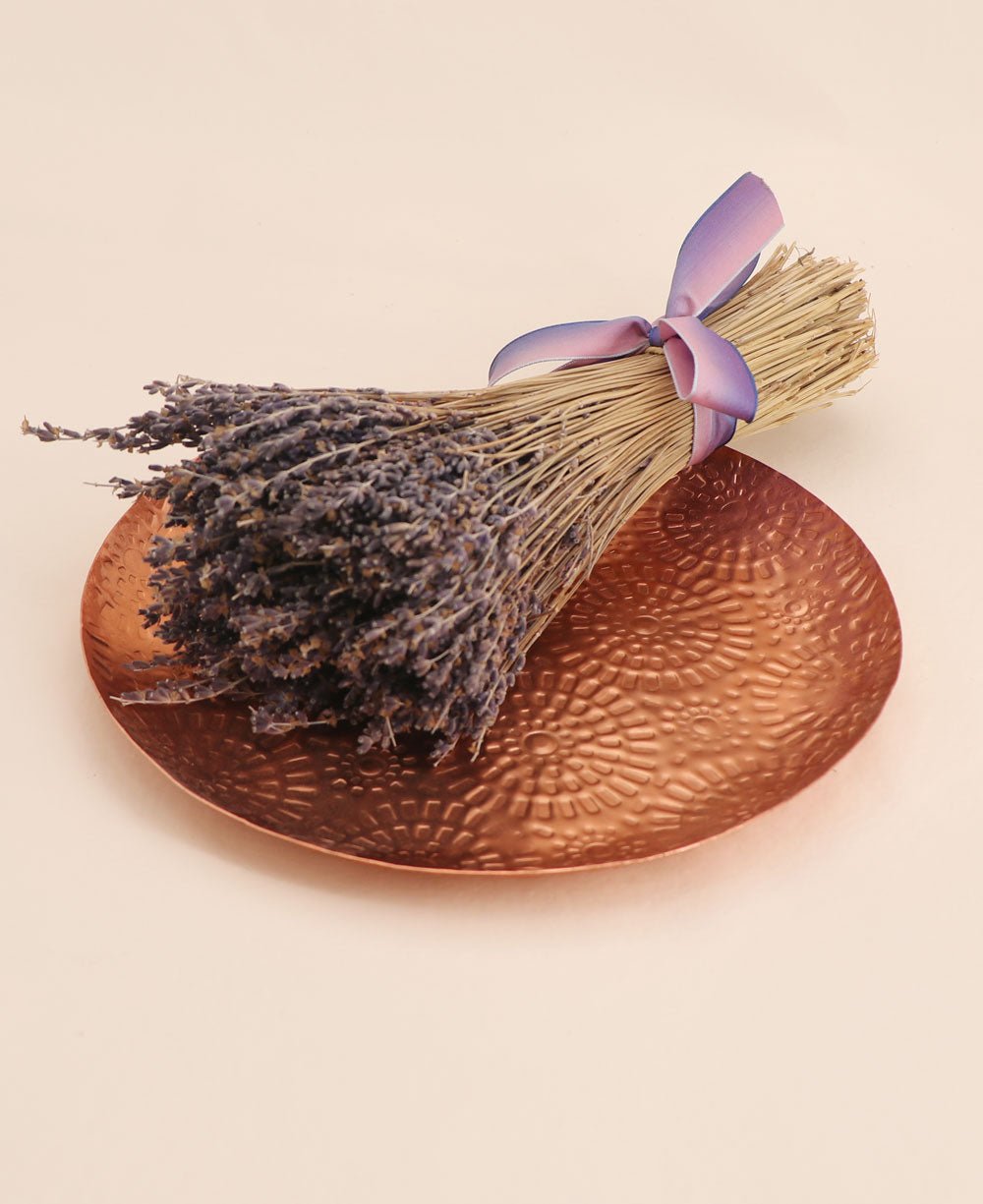 Fairtrade Mandala Design Recycled Metal Copper Tray - Decorative Trays