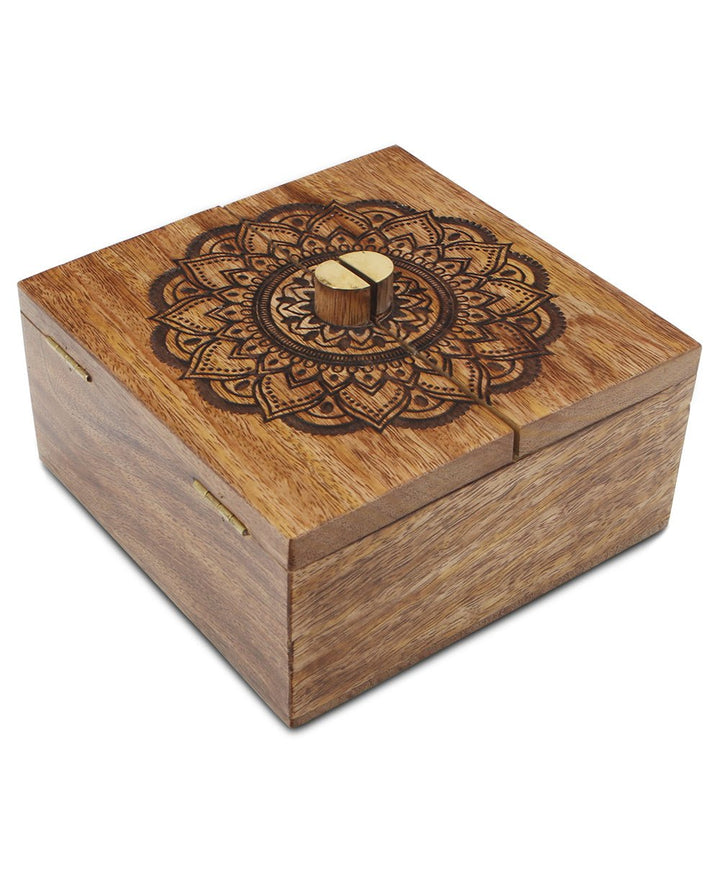 Fairtrade Mandala Engraved Mala Or Jewelry Box - Photo Storage Boxes