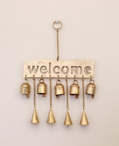 Fairtrade Welcome Bell Chime Wall Hanging - Home