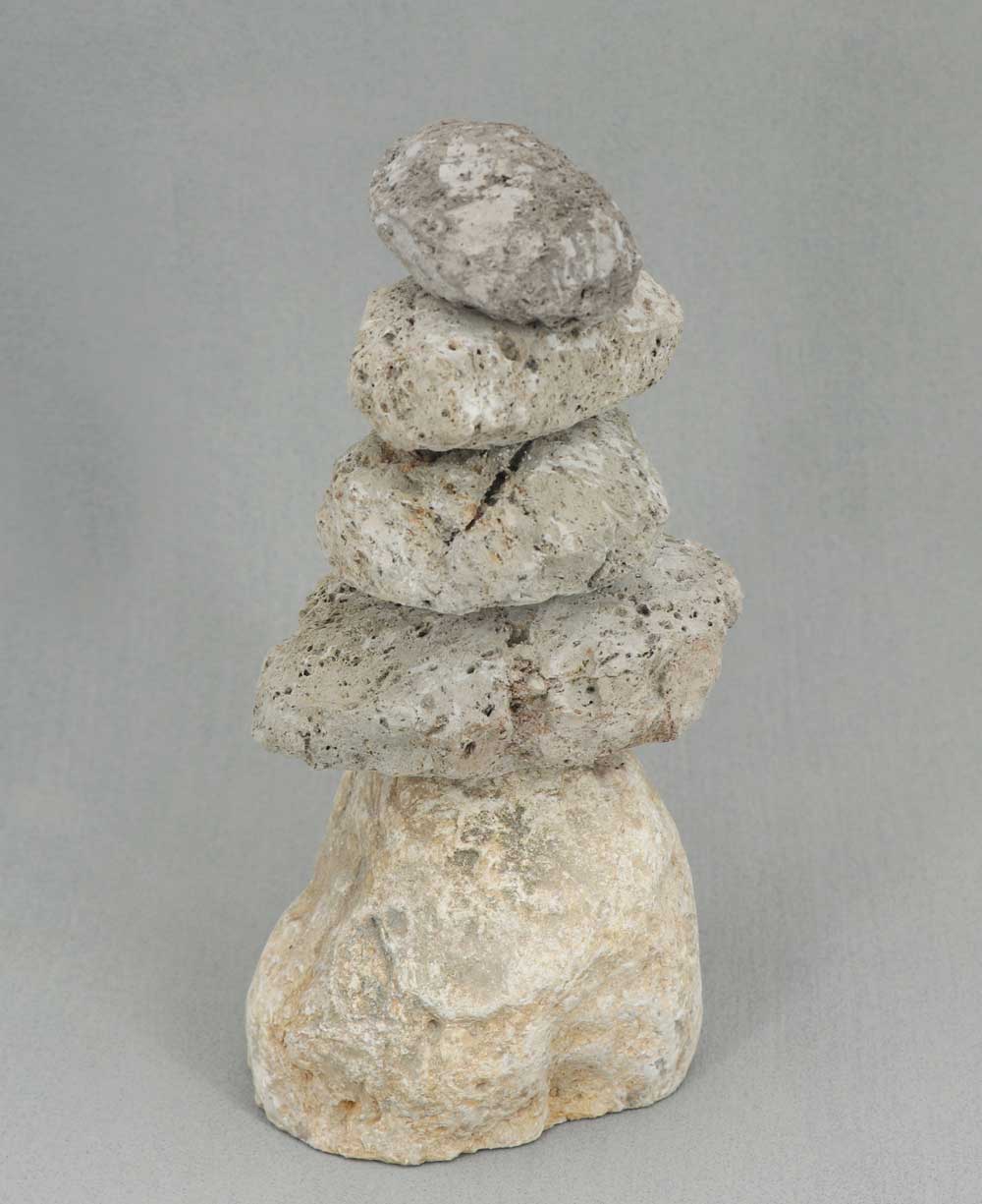 Feather Rock Textured Cairn Sculpture - Sculptures & Statues