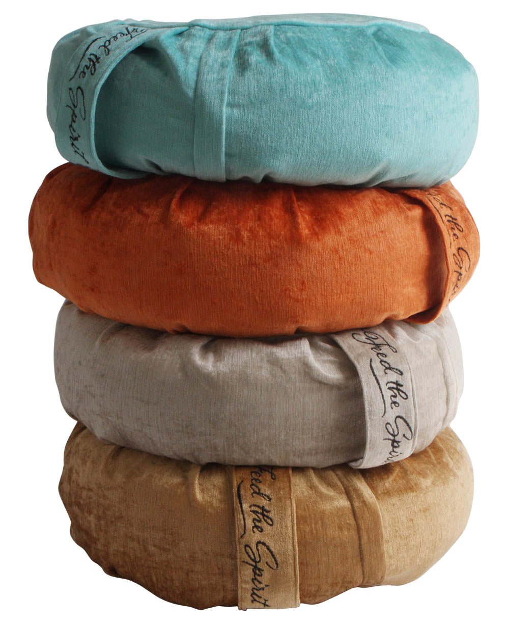 Feed the Spirit Chenille Zafu Cushion - Massage Cushions Beige