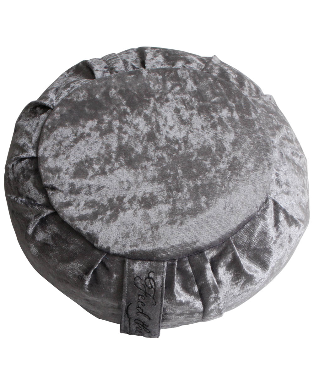 Feed the Spirit Velvet Zafu Cushion - Massage Cushions Black