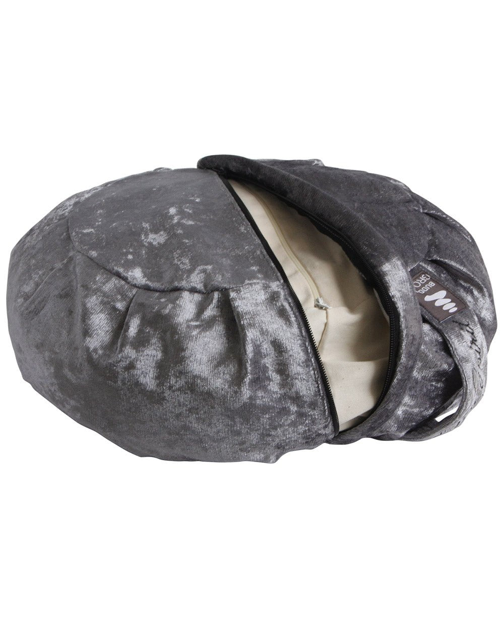 Feed the Spirit Velvet Zafu Cushion - Massage Cushions Black