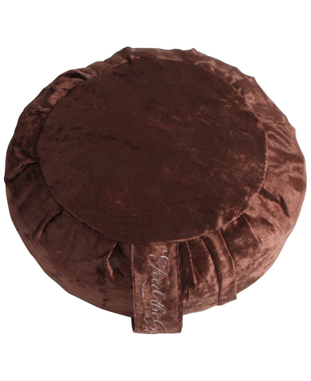 Feed the Spirit Velvet Zafu Cushion - Massage Cushions Black