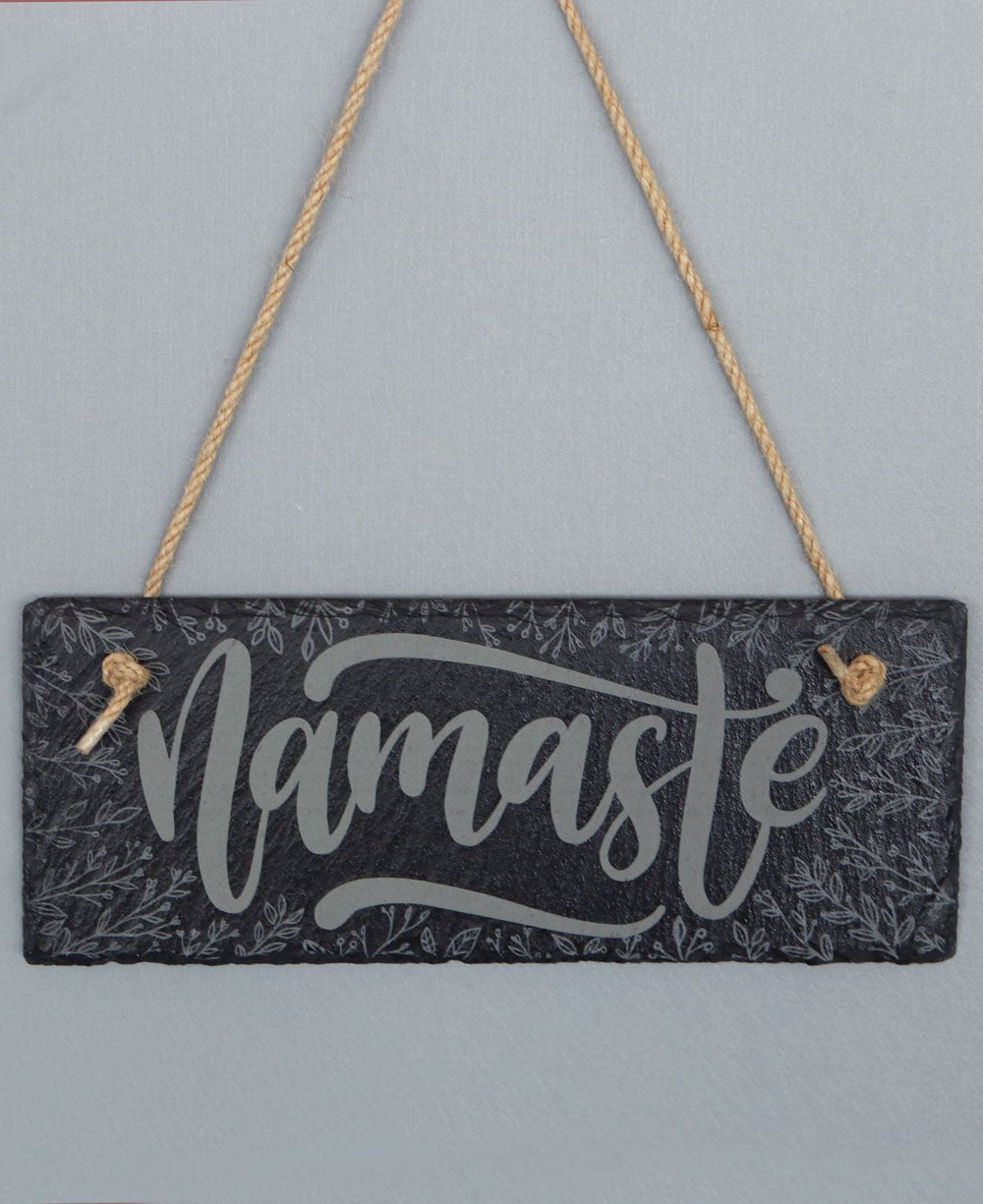 Floral Namaste Slate Wall Hanging - Wind Chimes