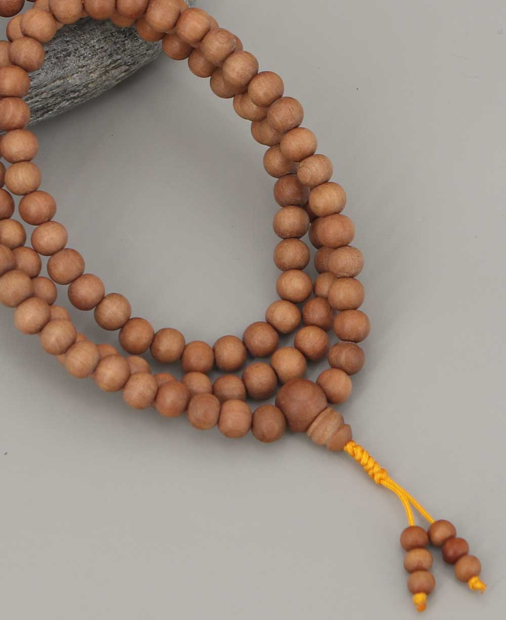Fragrant Sandalwood Meditation Mala, 108 Beads - Prayer Beads
