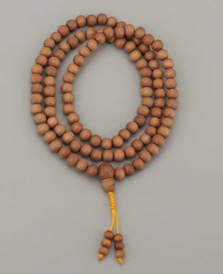 Fragrant Sandalwood Meditation Mala, 108 Beads - Prayer Beads