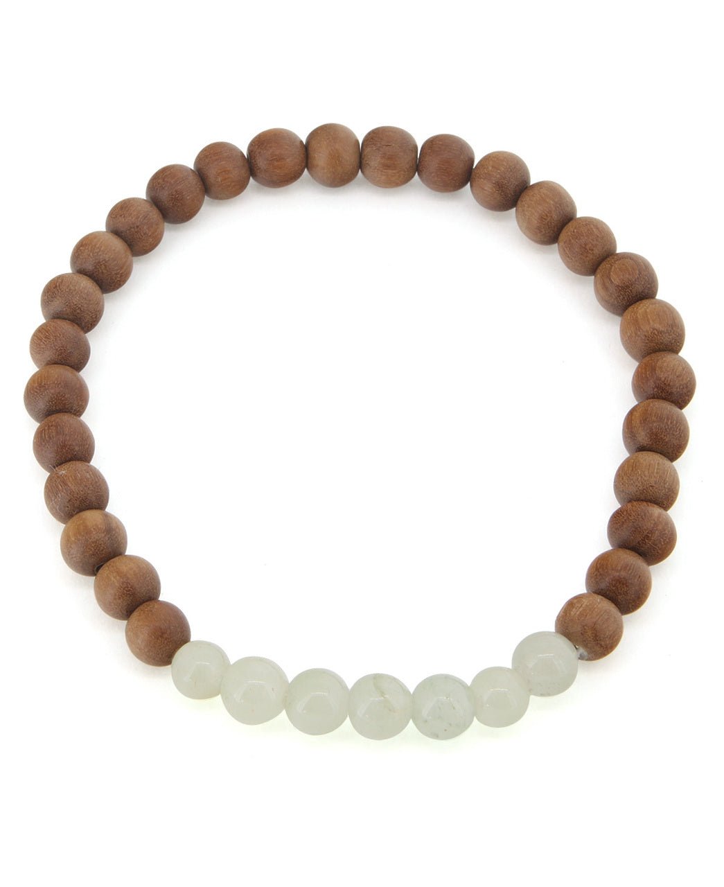 Gemstone and Sandalwood Mala Beaded Bracelet - Bracelets Aventurine