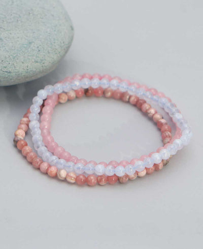 Gemstone Energy Bracelets for Love and Connection, Set of 3 - Bracelets