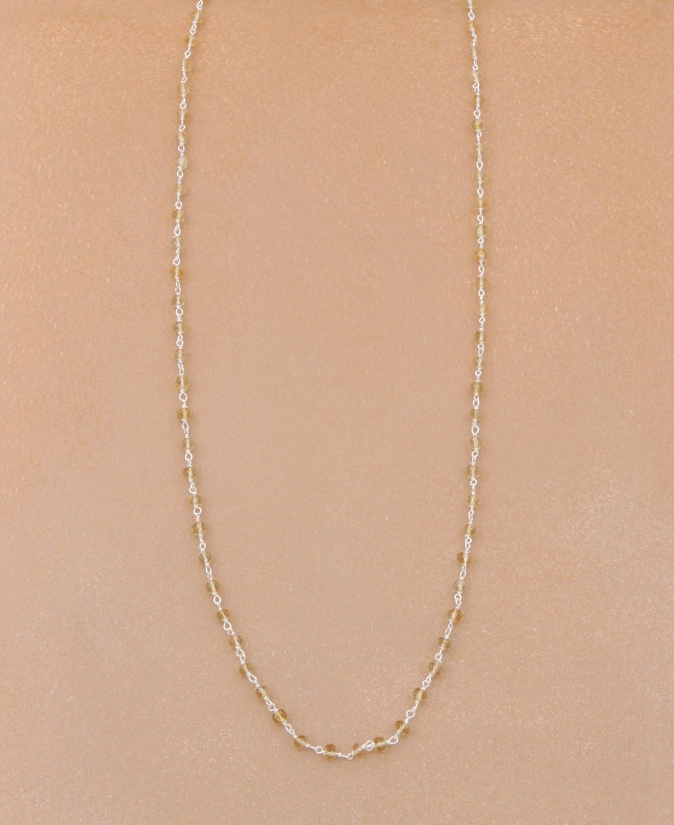 Gemstone Necklace Chain - Chains Citrine