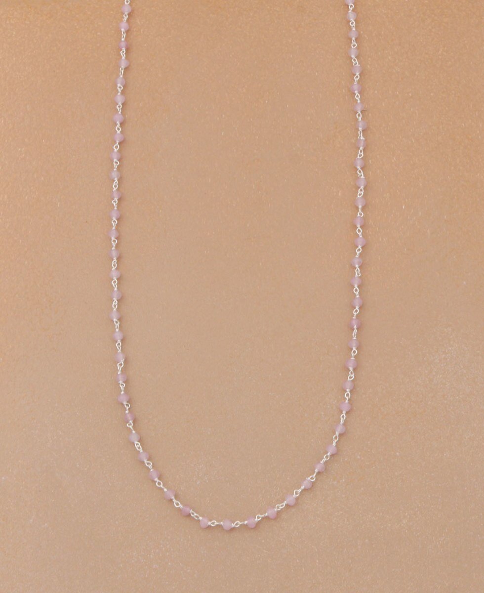 Gemstone Necklace Chain - Chains Rose Quartz