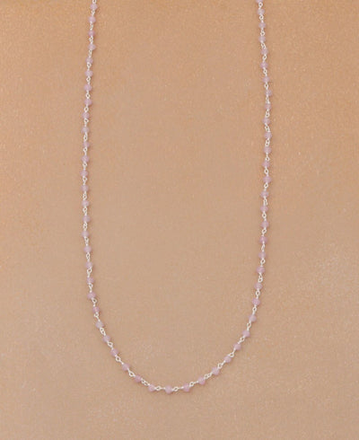 Gemstone Necklace Chain - Chains Rose Quartz