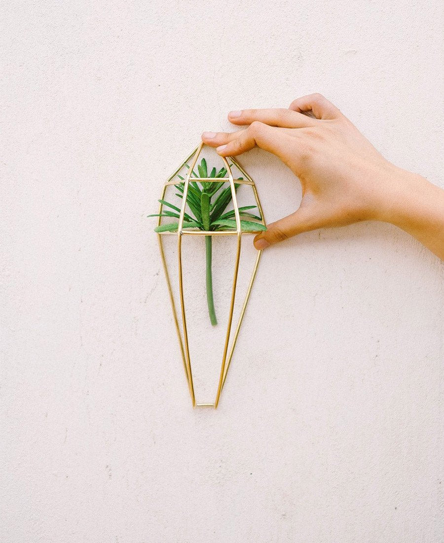 Geometric Brass Wall Terrarium, Kenya - Wall Art