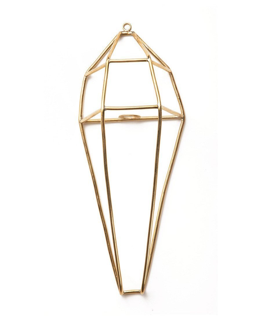 Geometric Brass Wall Terrarium, Kenya - Wall Art