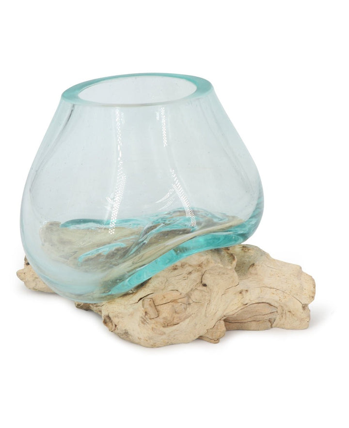 Glass and Driftwood Terrarium Vase - Vases