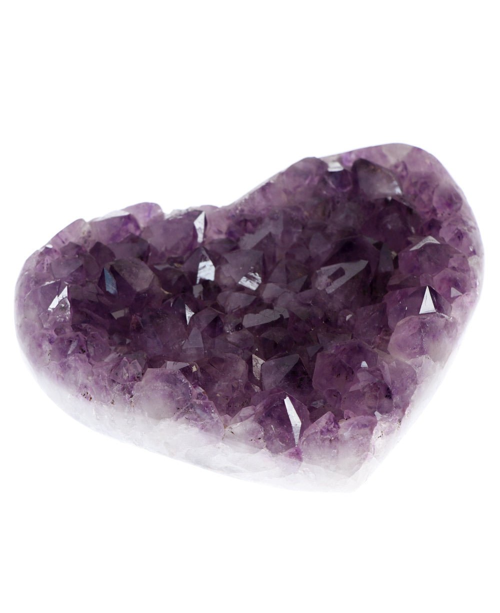 Glittering Amethyst Gemstone Heart Accents -