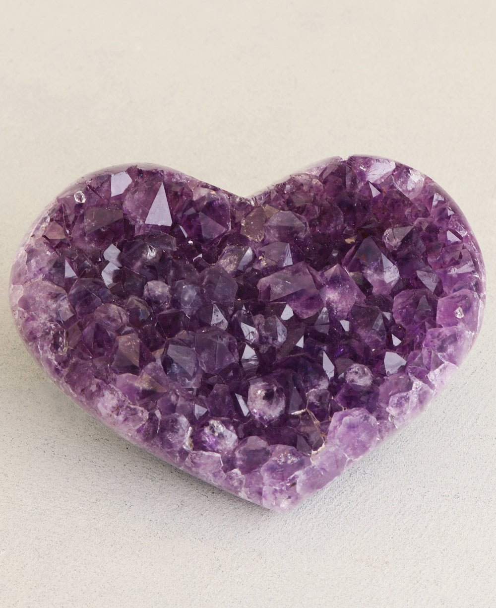 Glittering Amethyst Gemstone Heart Accents -