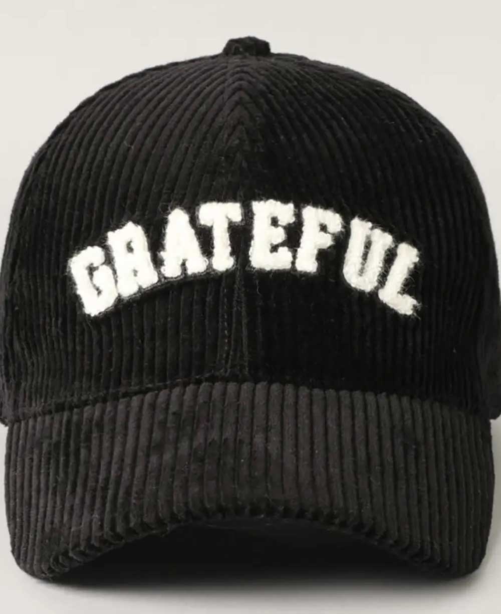 Grateful Embroidered Baseball Cap - Cap Black