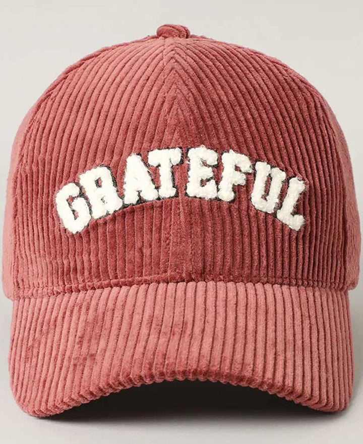 Grateful Embroidered Baseball Cap - Cap Dusty Rose