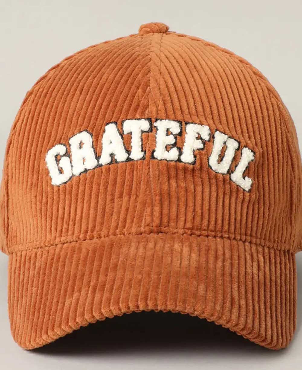 Grateful Embroidered Baseball Cap - Cap Rust