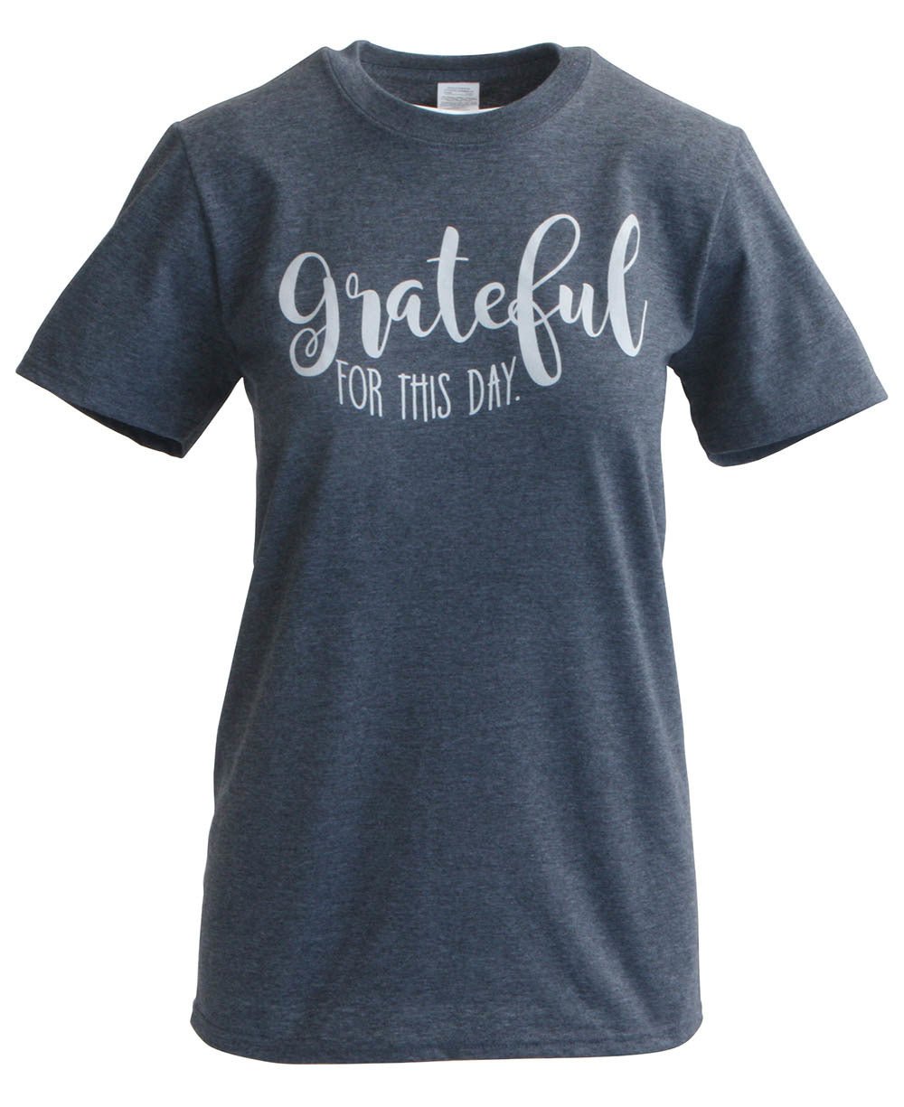 Grateful For This Day Inspirational Women’s T-Shirt - Apparel S