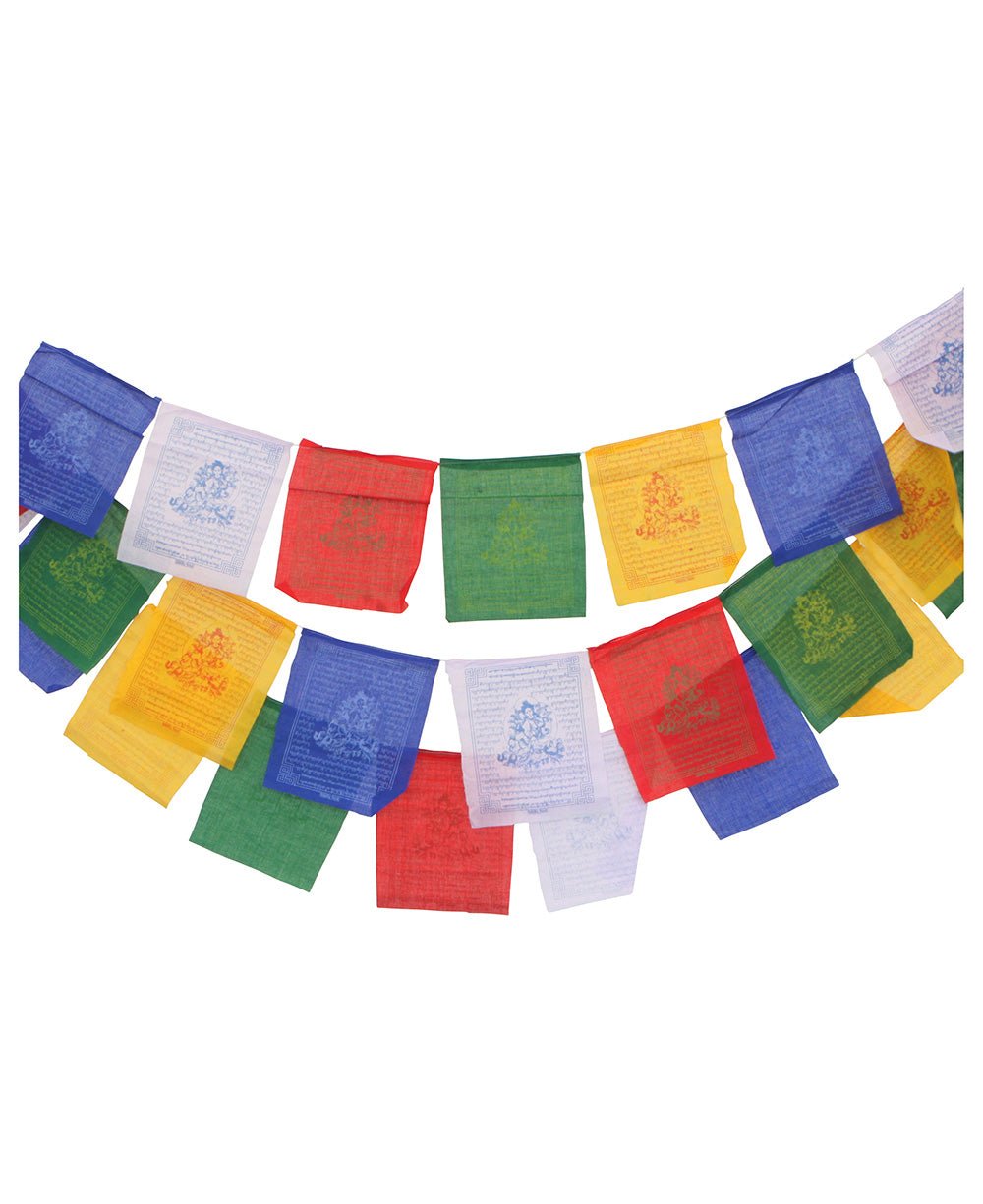 Green Tara Tibetan Prayer Flags, 8 x 10 Inches -
