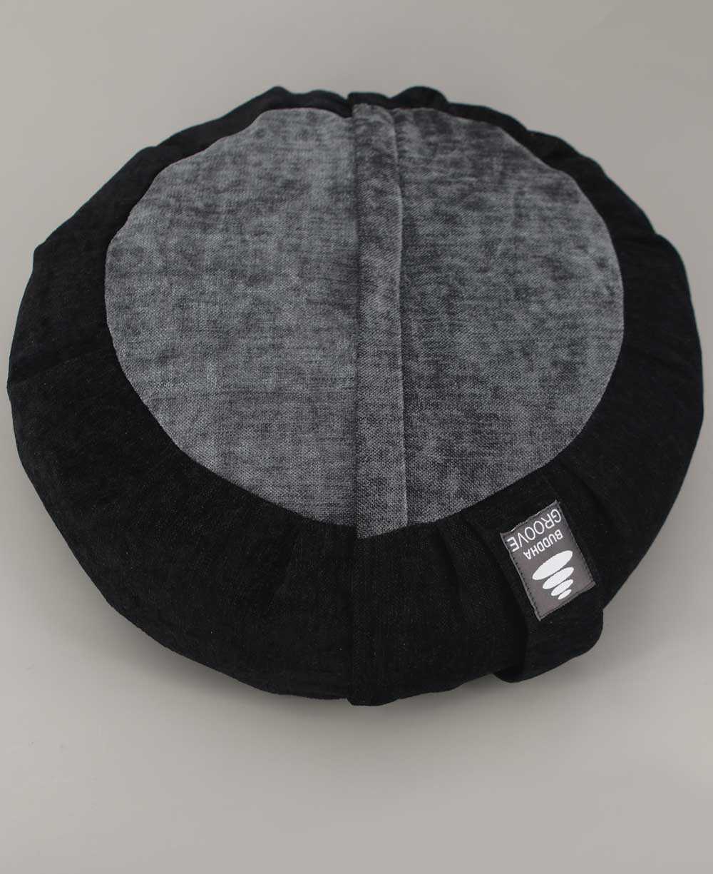 Grey Black Be Here Now Zafu Meditation Cushion - Massage Cushions