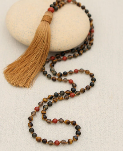 Grounded Strength Gemstone Energy Mala - Prayer Beads