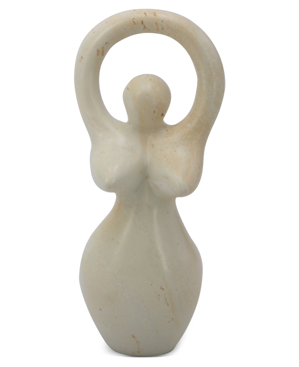 Handcarved Ancient Fertility Goddess Soapstone Sculpture - Figurines