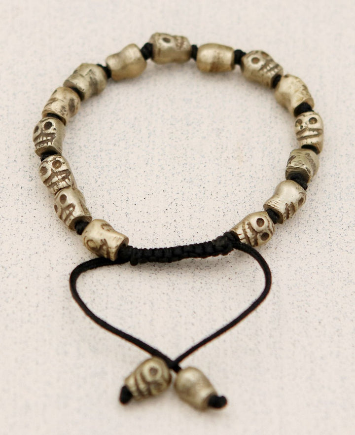 Handmade Brass Tibetan Skull Bracelet -