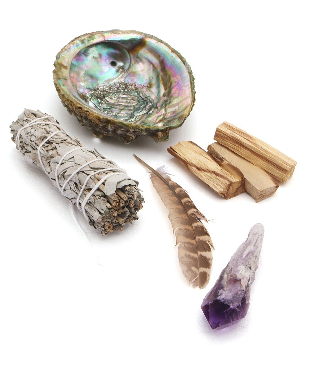 Healing and Purifying Smudge Kit with Amethyst - Spiritual Practice
