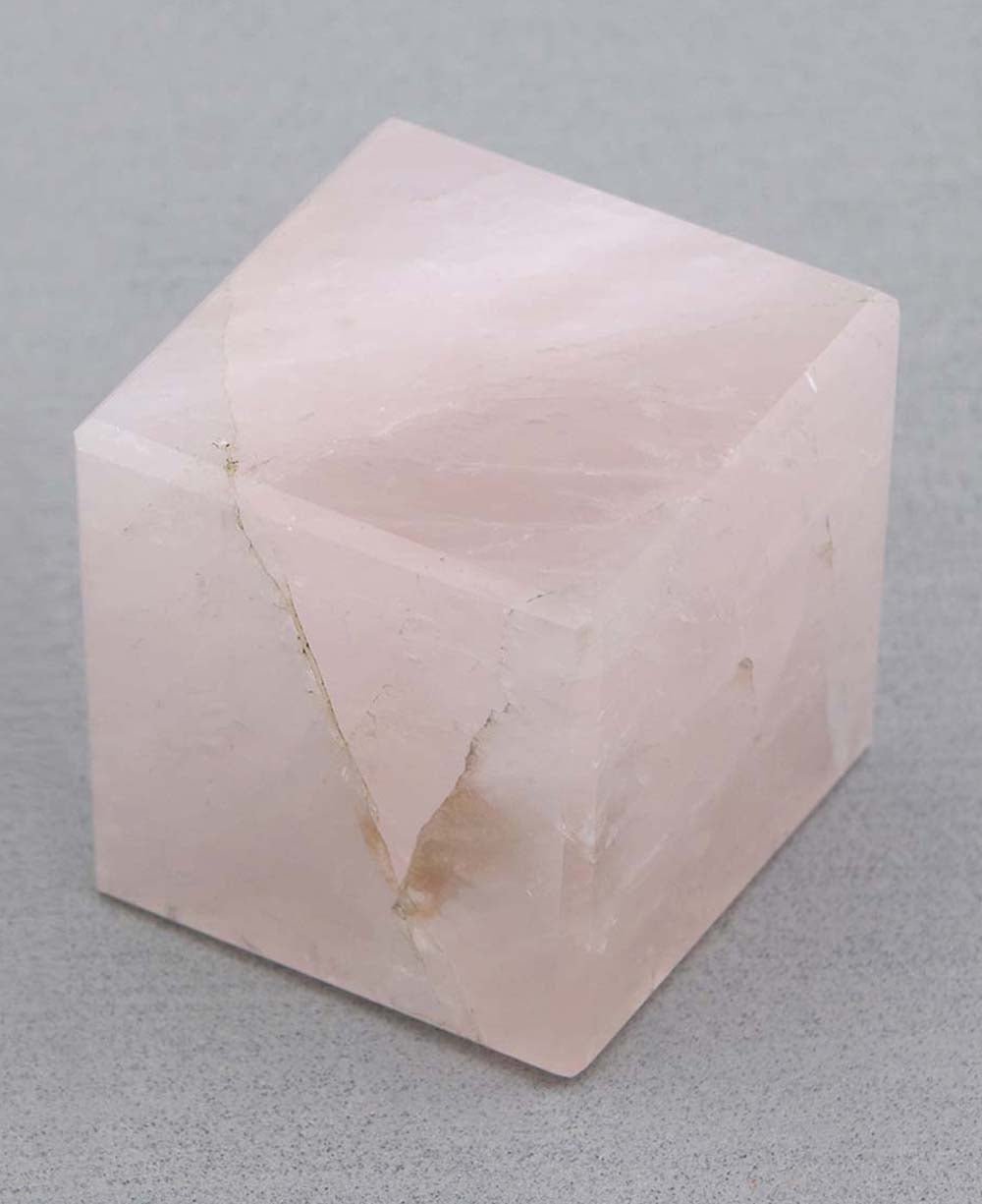 Healing Rose Quartz Gemstone Cube - Decor