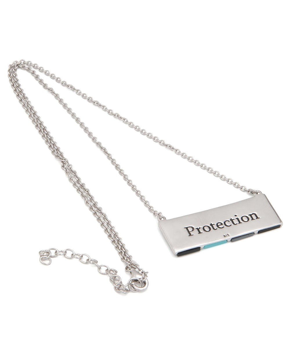 Hematite, Onyx, and Turquoise Protection Necklace - Necklaces