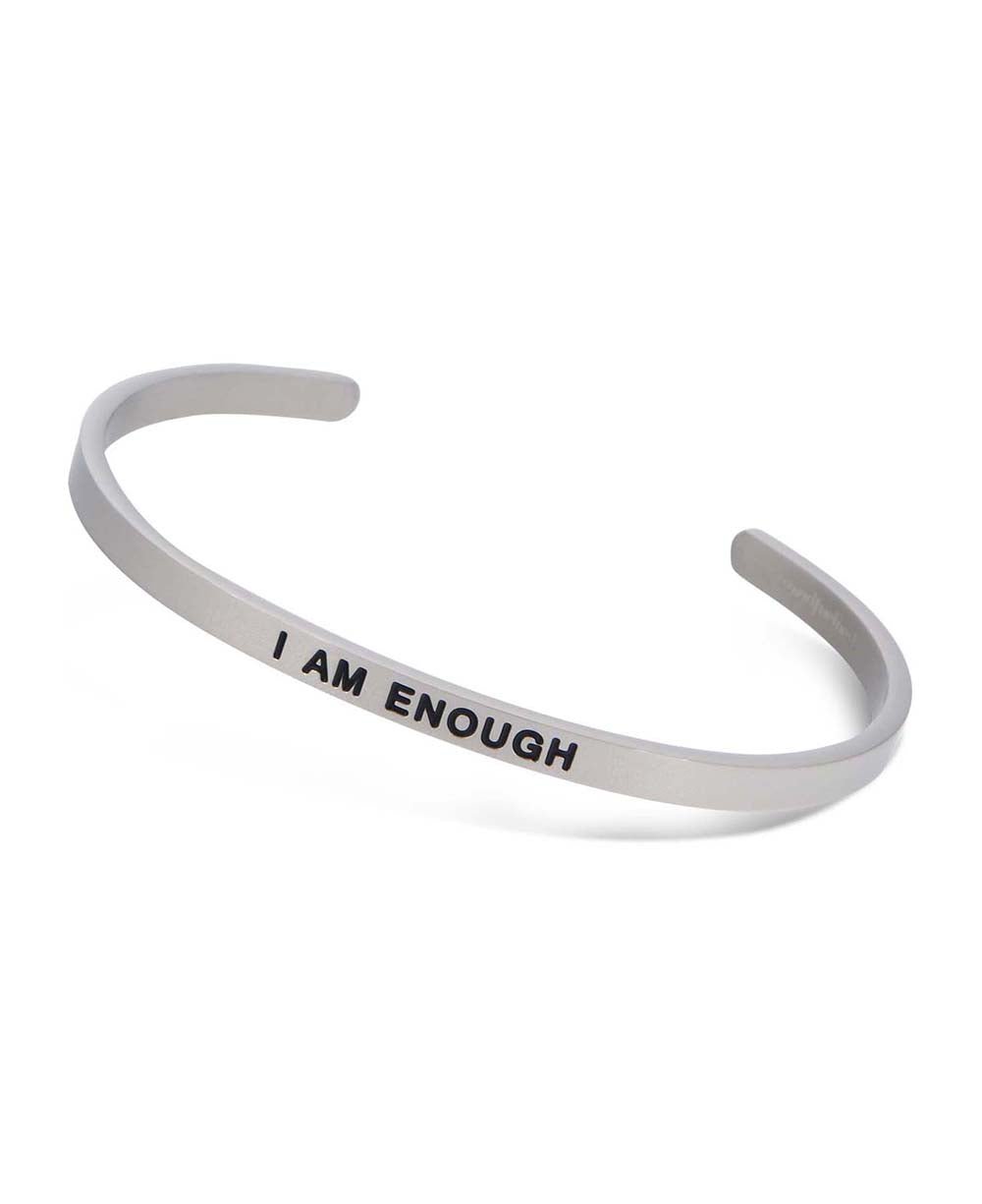 I am Enough Stainless Steel Cuff Bracelet for Men and Women - Bracelets Regular