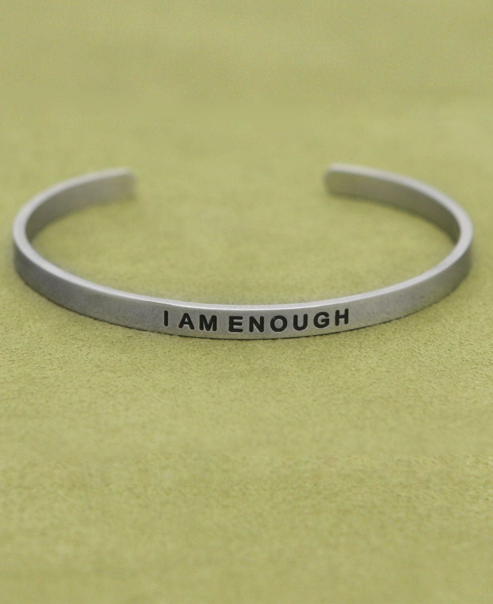 I am Enough Stainless Steel Cuff Bracelet for Men and Women - Bracelets Regular