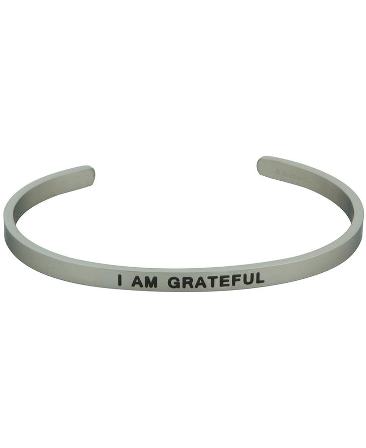 I am Grateful Mindful Cuff Bracelet - Bracelets