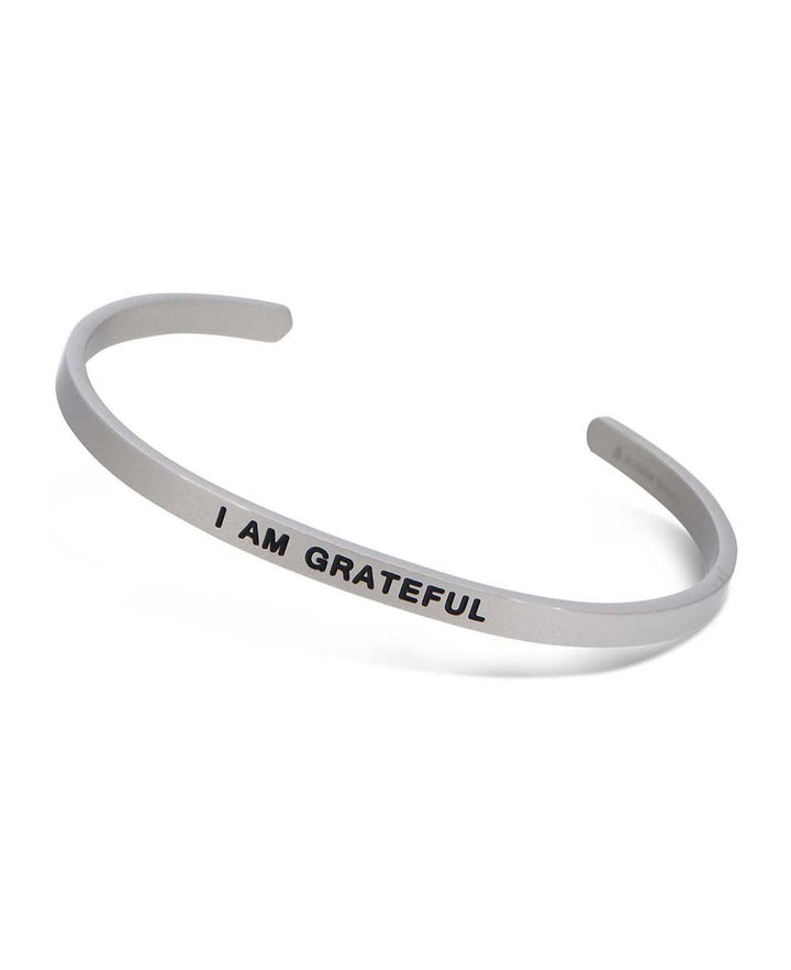 I am Grateful Mindful Cuff Bracelet - Bracelets