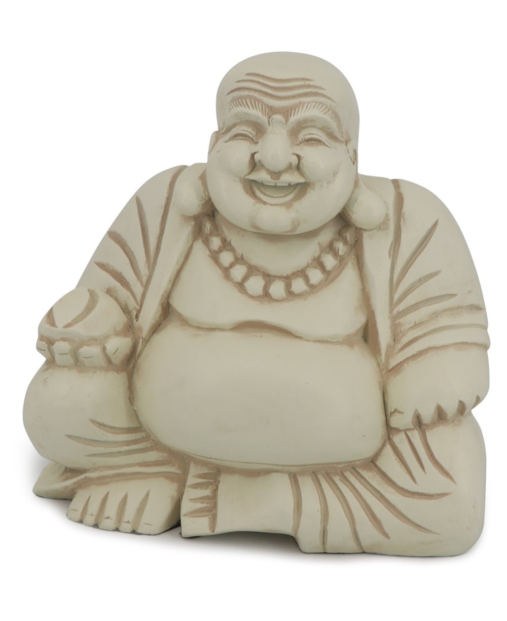 Indoor Outdoor Sitting Happy Buddha Statue – Buddha Groove