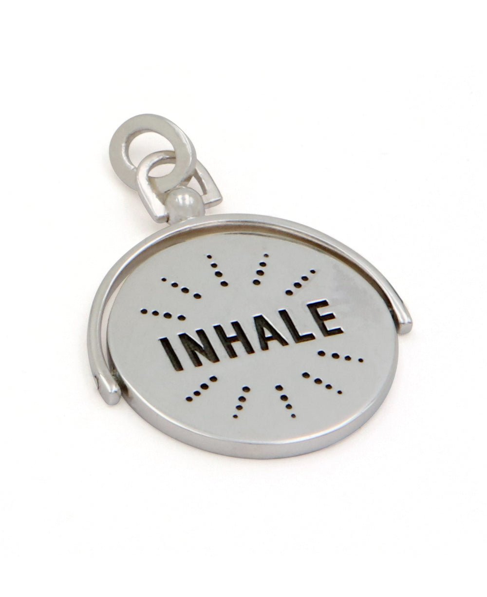 Inhale Exhale Spinning Meditation Pendant Necklace -