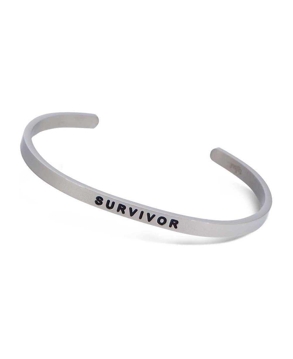 Inspirational Cuff Bracelet, Survivor - Bracelets