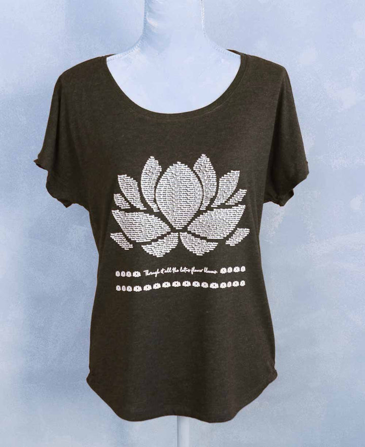 Inspirational Lotus Flower Dolman Tee - Shirts & Tops S