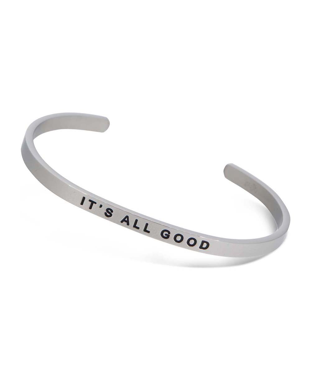 It’s All Good Inspirational Cuff Bracelet - Bracelets
