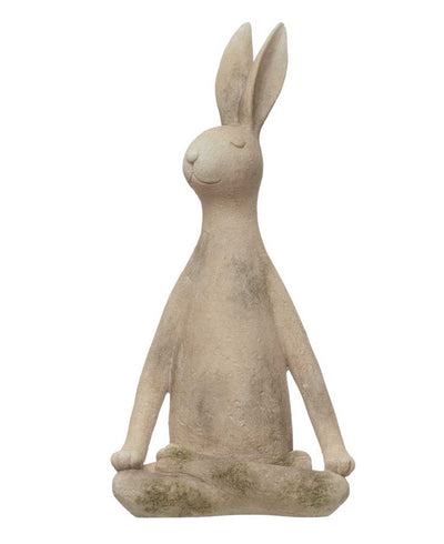 Karma Bunnies Yoga Rabbit Statues, Sold Individually Or Set - Sculptures & Statues Meditating Pose