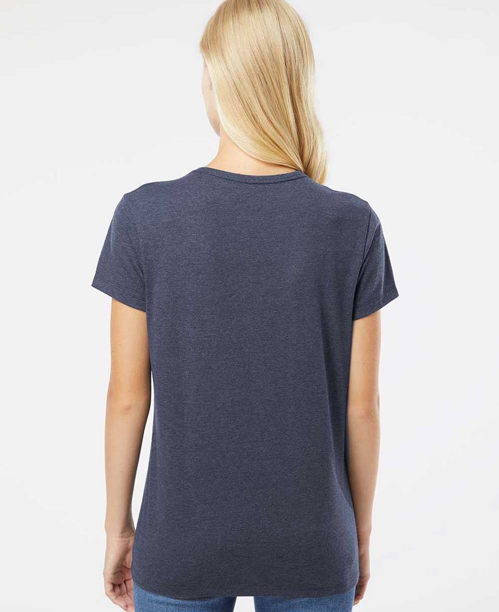 Karma Women's Heather Blue Recycled T-Shirt - Shirts & Tops S