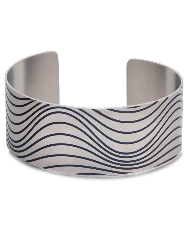Keep Moving Forward Hidden Inspiration Stainless Steel Cuff Bracelet - Bracelets