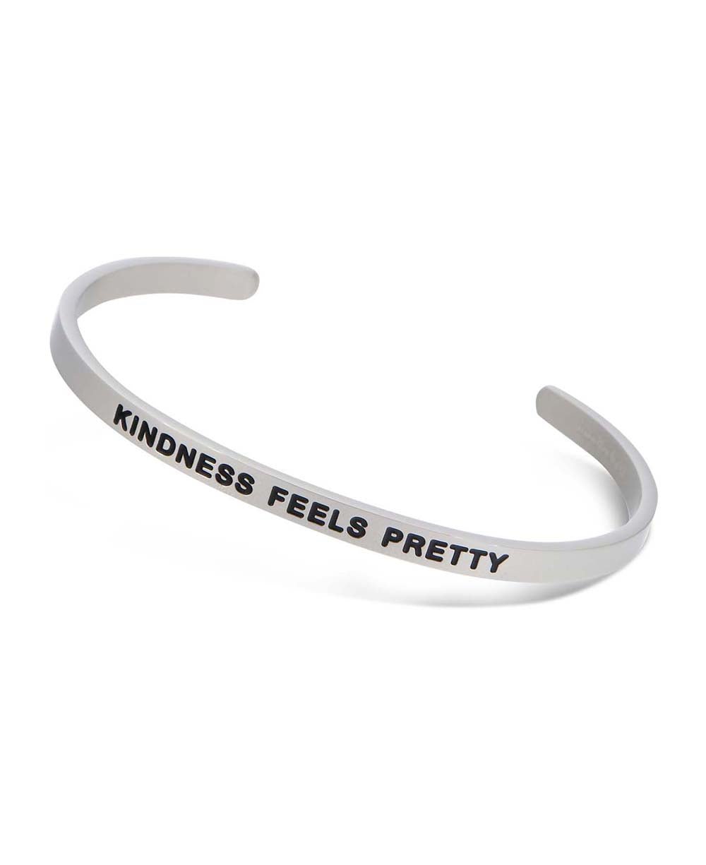 Kindness Feels Pretty, Engraved Cuff Bracelet - Bracelets