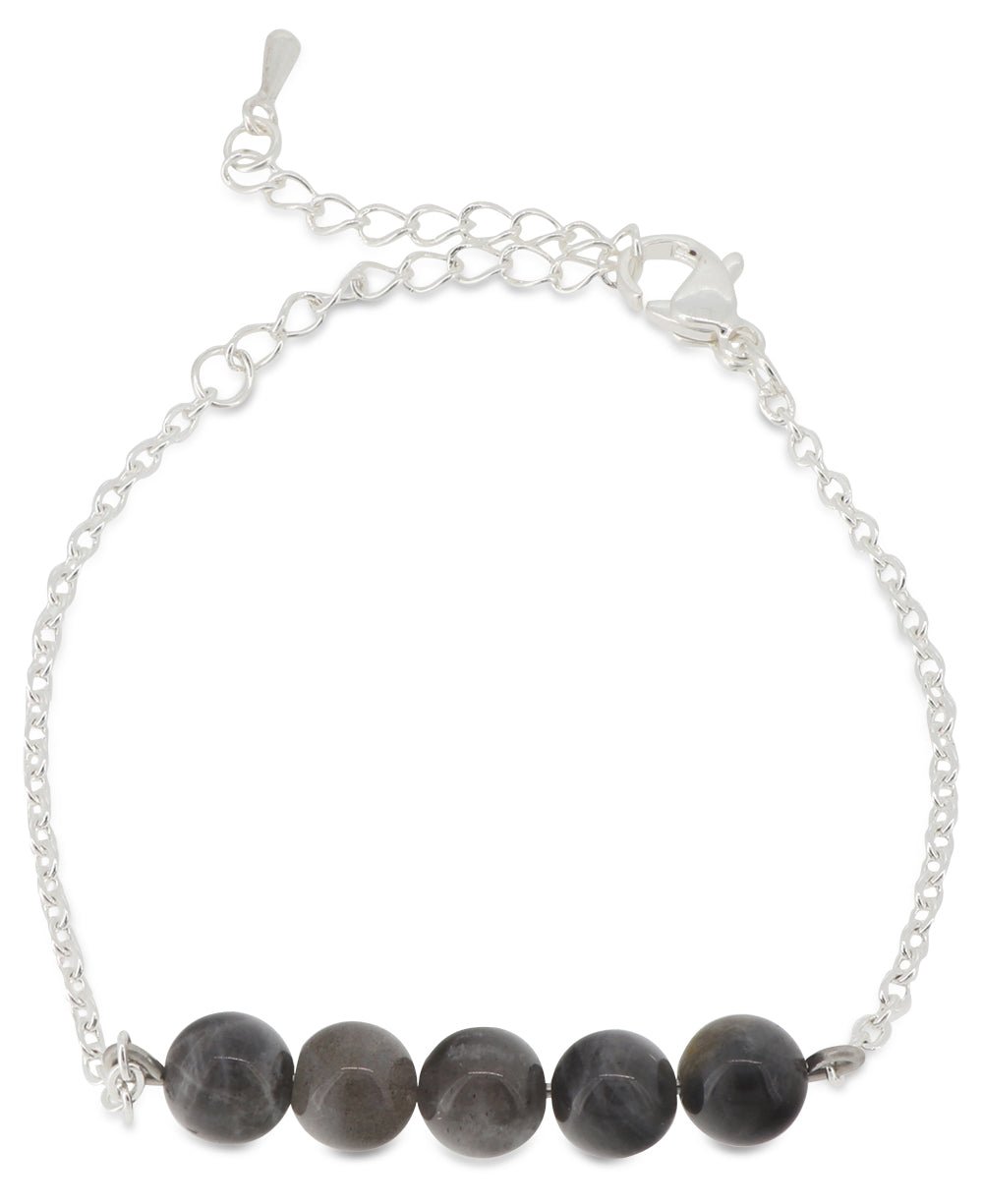 Labradorite Gemstone Stainless Steel Bracelet - Bracelets