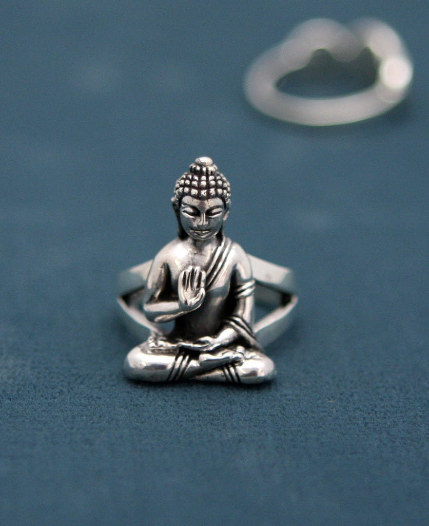 large sterling silver buddha ring size 12 jewelry out of stock