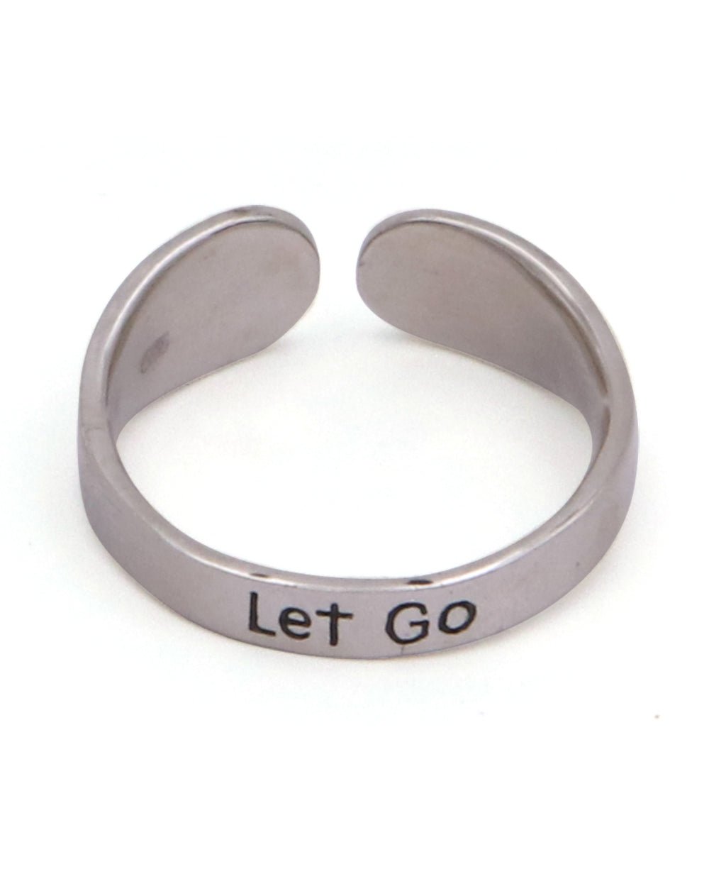 Let Go Sterling Silver Mantra Ring - Rings