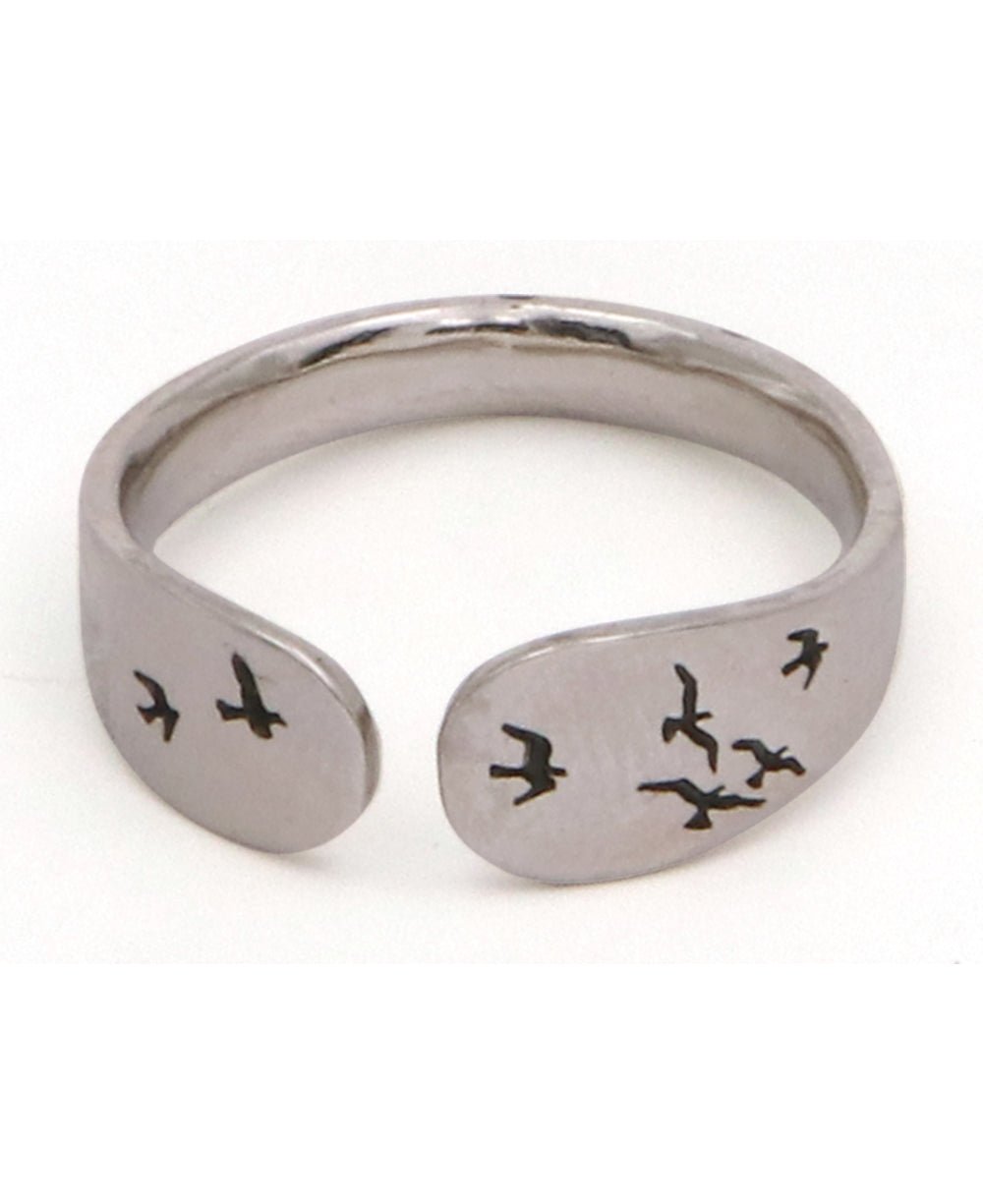 Let Go Sterling Silver Mantra Ring - Rings